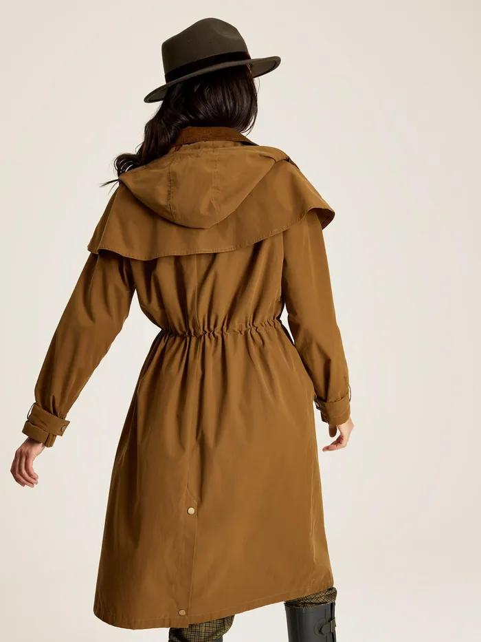 Joules Coats and Jackets Rust Brown Shower Resistant Long Wax Jacket 8211 Women