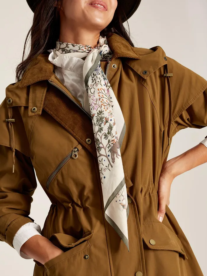 Joules Coats and Jackets Rust Brown Shower Resistant Long Wax Jacket 8211 Women