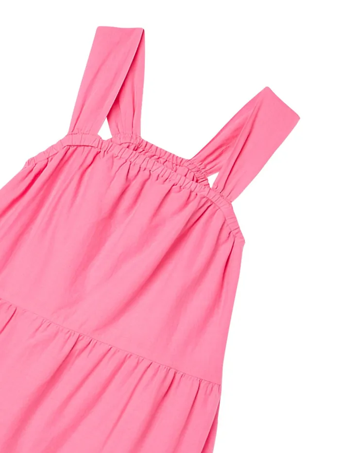 Joules Dresses Pink Kiki Tiered Midi Dress 8211 Girls
