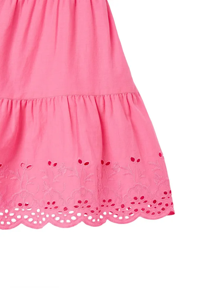 Joules Dresses Pink Kiki Tiered Midi Dress 8211 Girls