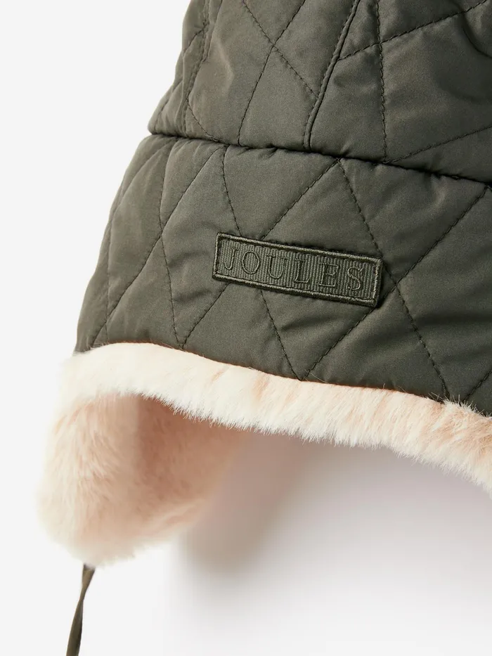 Joules Hats Green Faux Fur Lined Trapper Hat 8211 Women
