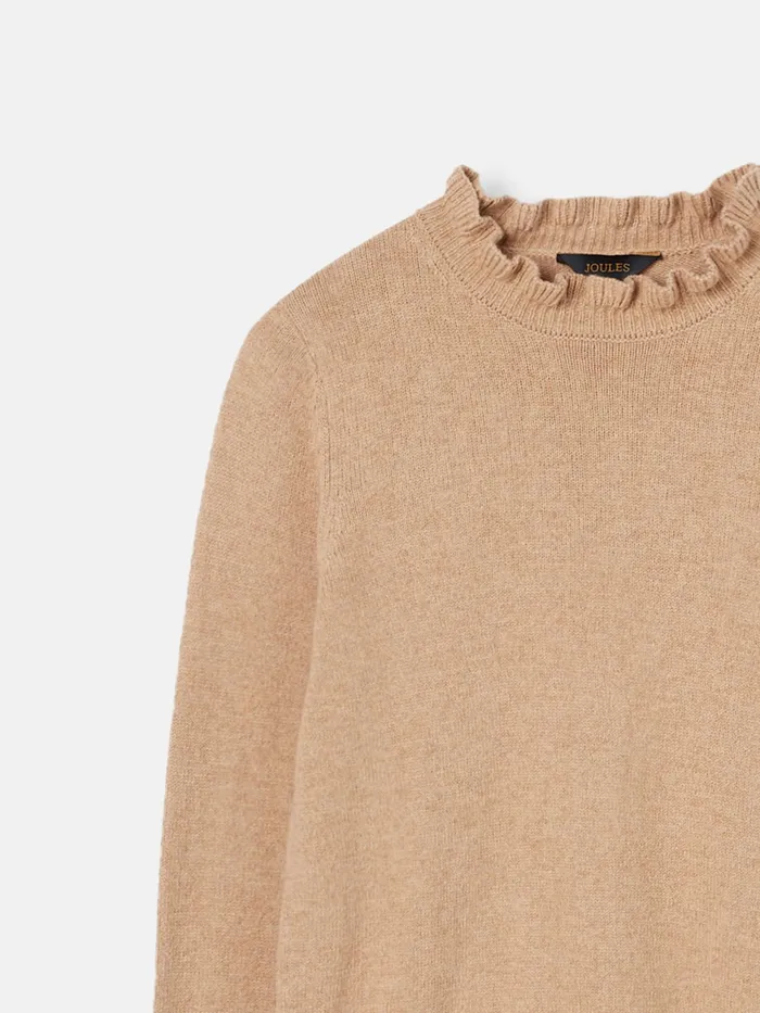 Joules Knitwear Natural Frill Neck Jumper 8211 Women