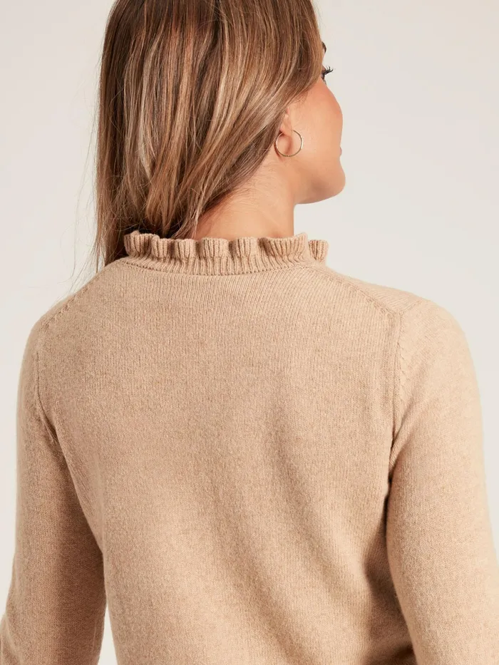 Joules Knitwear Natural Frill Neck Jumper 8211 Women