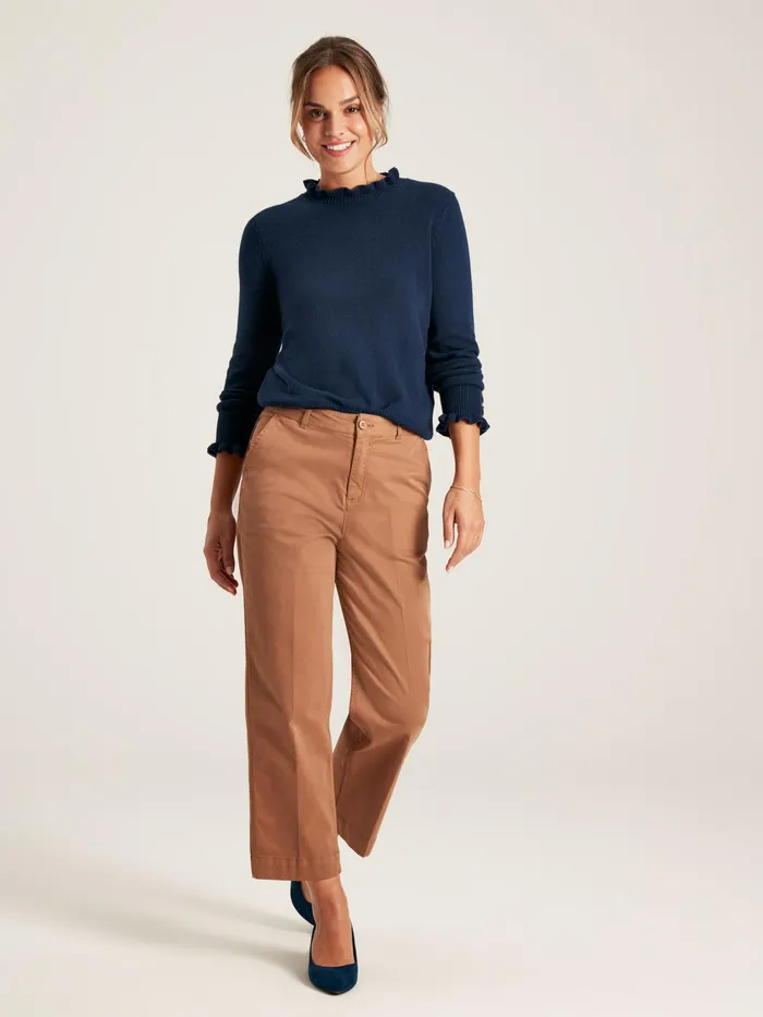 Joules Knitwear Natural Frill Neck Jumper 8211 Women