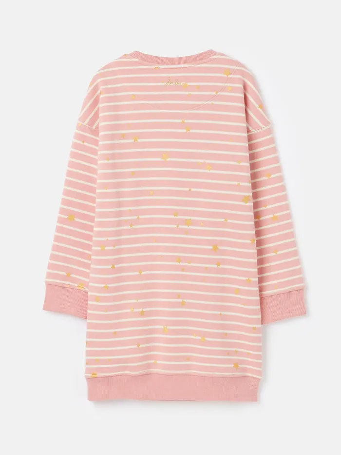 Joules Knitwear Pink Striped Sweater Dress 8211 Girls
