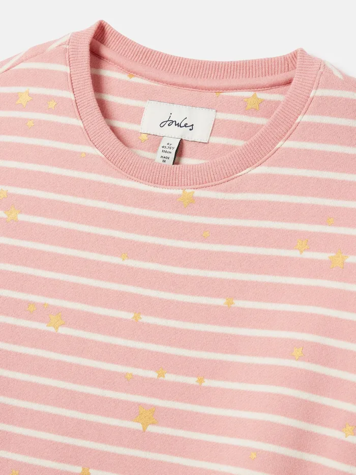 Joules Knitwear Pink Striped Sweater Dress 8211 Girls