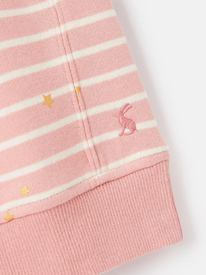 Joules Knitwear Pink Striped Sweater Dress 8211 Girls