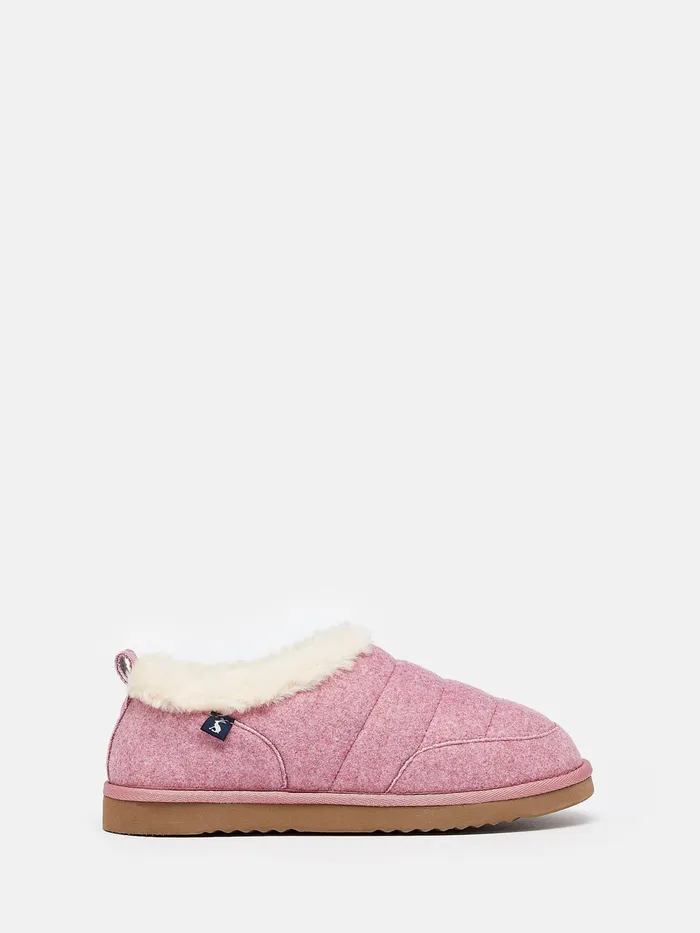 Joules Nightwear Pink Faux Fur Lined Slippers 8211 Women