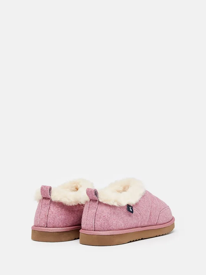 Joules Nightwear Pink Faux Fur Lined Slippers 8211 Women
