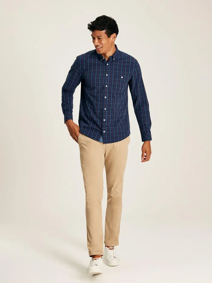 Joules Shirts Navy Gingham Cotton Poplin Shirt 8211 Men