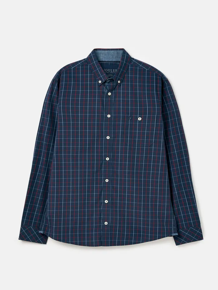 Joules Shirts Navy Gingham Cotton Poplin Shirt 8211 Men