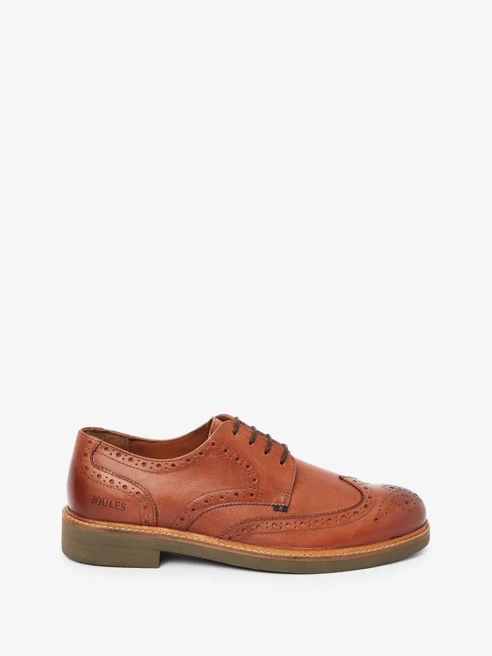 Joules Shoes Tan Brown Leather Brogues 8211 Men