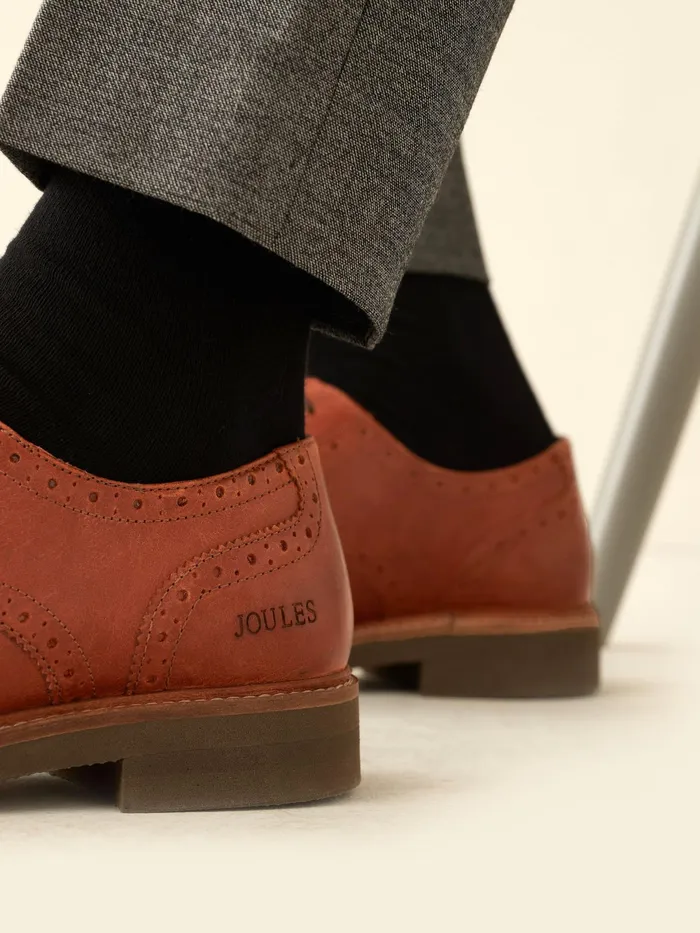 Joules Shoes Tan Brown Leather Brogues 8211 Men