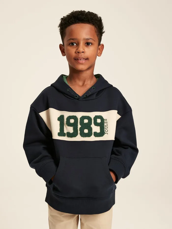 Joules Sweatshirts and Hoodies Navy Embroidered Hoodie 8211 Boys