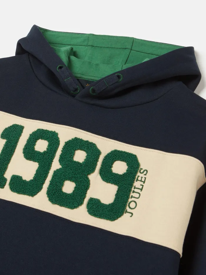 Joules Sweatshirts and Hoodies Navy Embroidered Hoodie 8211 Boys