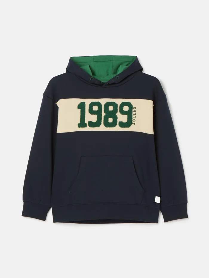 Joules Sweatshirts and Hoodies Navy Embroidered Hoodie 8211 Boys