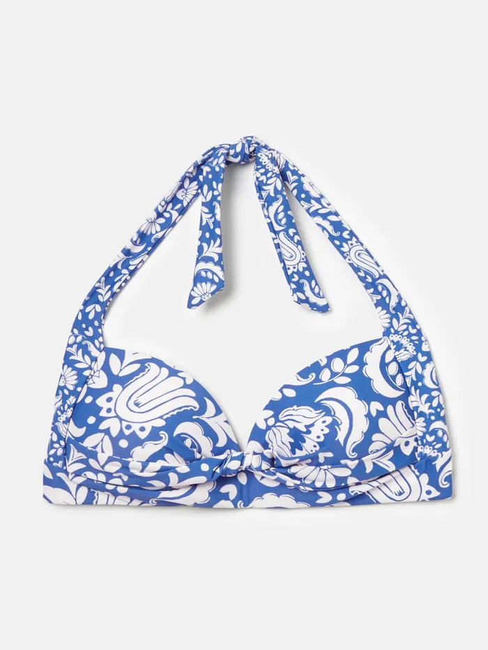 Joules Swimwear and Beachwear Blue Mosaic Bikini Top 8211 Women