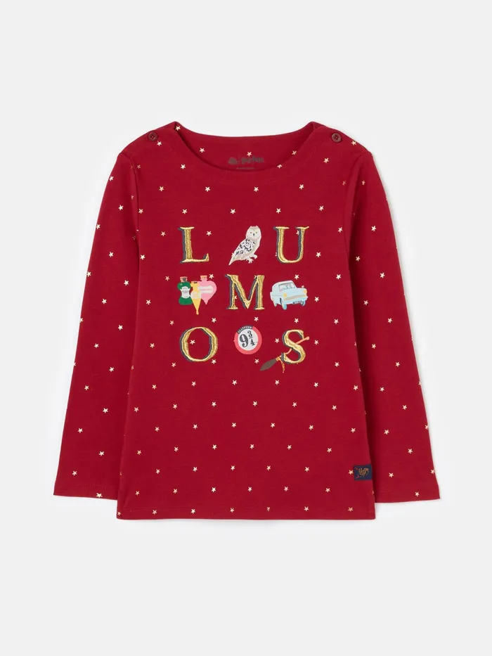 Joules Tops and Tshirts Red Harry Potter Long Sleeve Top 8211 Girls