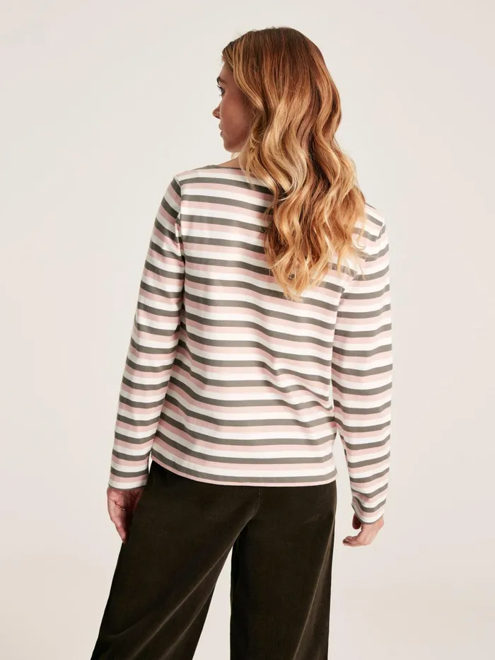 Joules Tops Pink Stripe Long Sleeve Breton Top 8211 Women