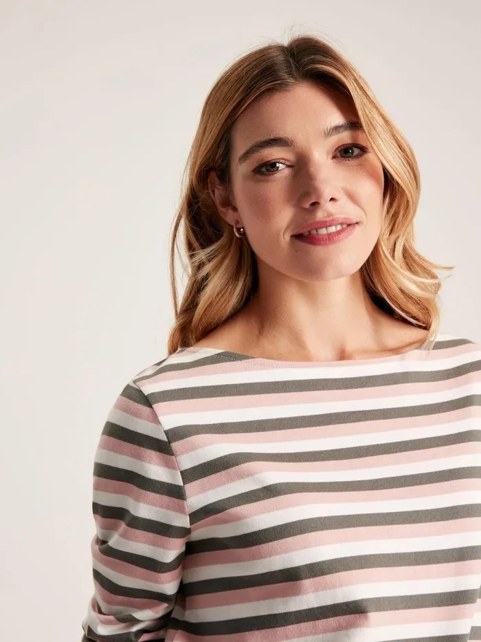 Joules Tops Pink Stripe Long Sleeve Breton Top 8211 Women