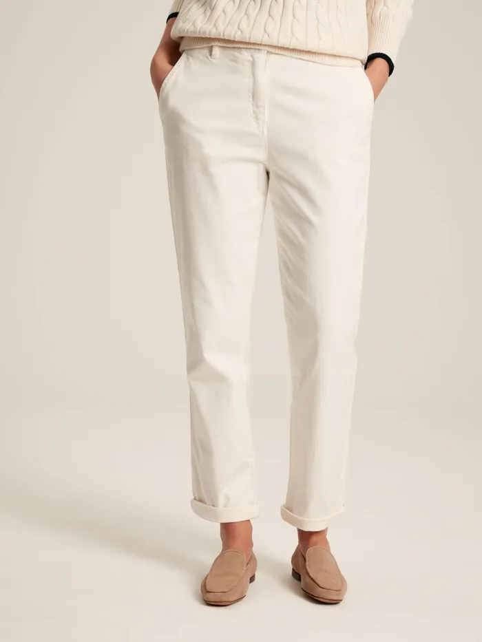 Joules Trousers and Leggings Cream Slim Fit Chino Trousers 8211 Women