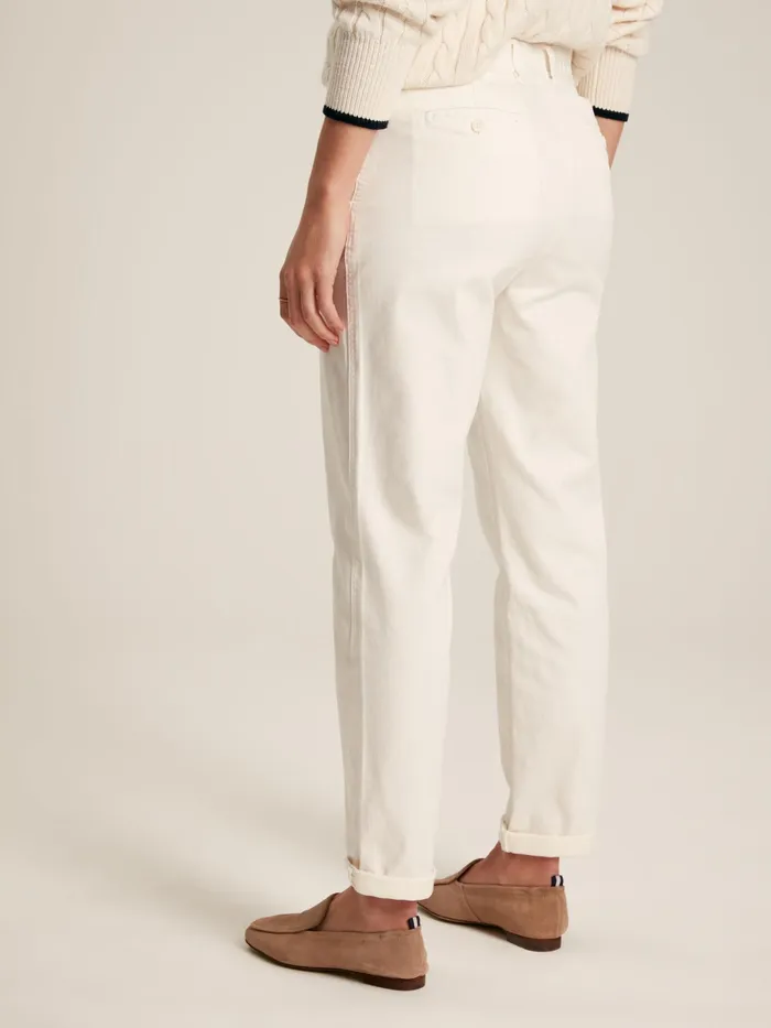 Joules Trousers and Leggings Cream Slim Fit Chino Trousers 8211 Women