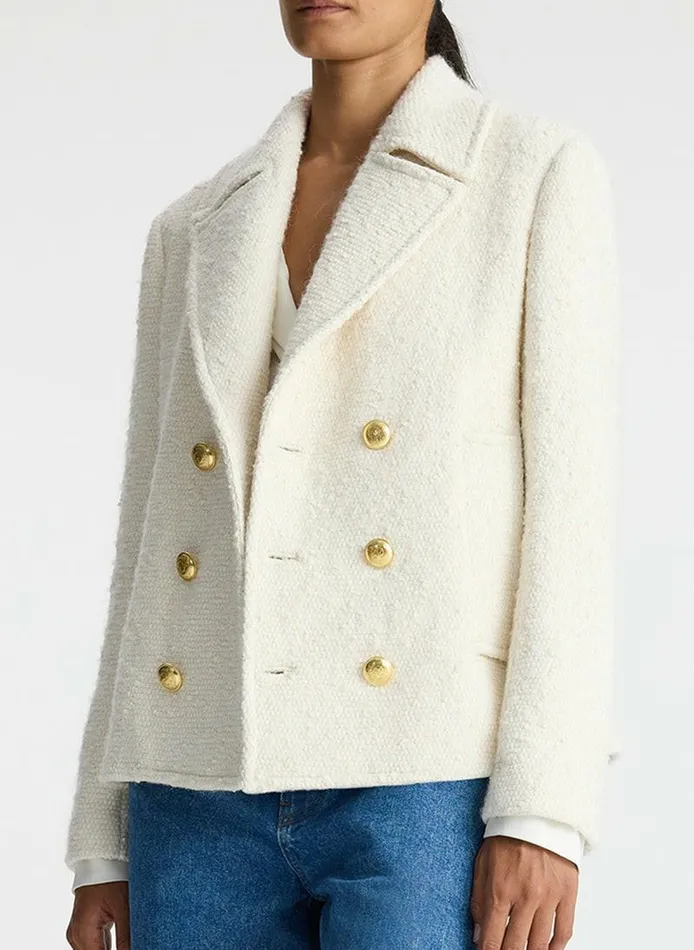 Jumpsuits Women ALC Kensington Tweed Jacket Cream