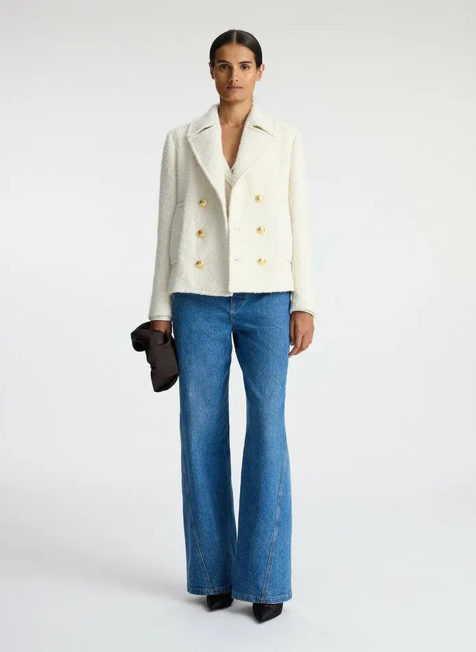 Jumpsuits Women ALC Kensington Tweed Jacket Cream Jumpsuits Women ALC Kensington Tweed Jacket Cream
