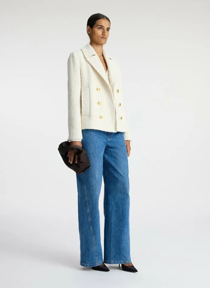 Jumpsuits Women ALC Kensington Tweed Jacket Cream Jumpsuits Women ALC Kensington Tweed Jacket Cream