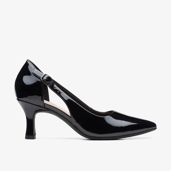 Kataleyna Rae Black Patent Women Clarks Heels and Pumps