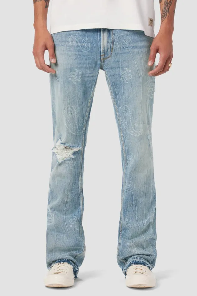 Kick Flare Men Hudson Jeans Walker Kick Flare Jean Bandana