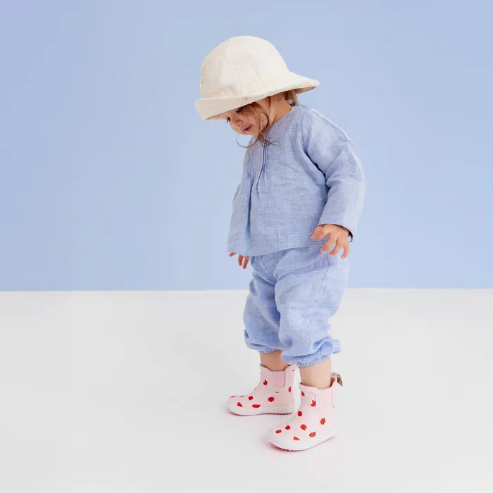 KIDS baby rubber cute lady bug Pink Rubber boots bisgaardshoes