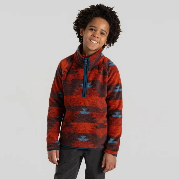 Kids Half Zip Fleece Craghoppers Kid039s Pico Half Zip Fleece Carnelian Orange Print Kids Half Zip Fleece Craghoppers Kid039s Pico Half Zip Fleece Carnelian Orange Print