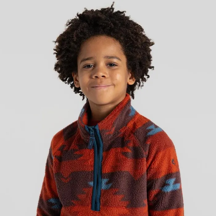 Kids Half Zip Fleece Craghoppers Kid039s Pico Half Zip Fleece Carnelian Orange Print Kids Half Zip Fleece Craghoppers Kid039s Pico Half Zip Fleece Carnelian Orange Print