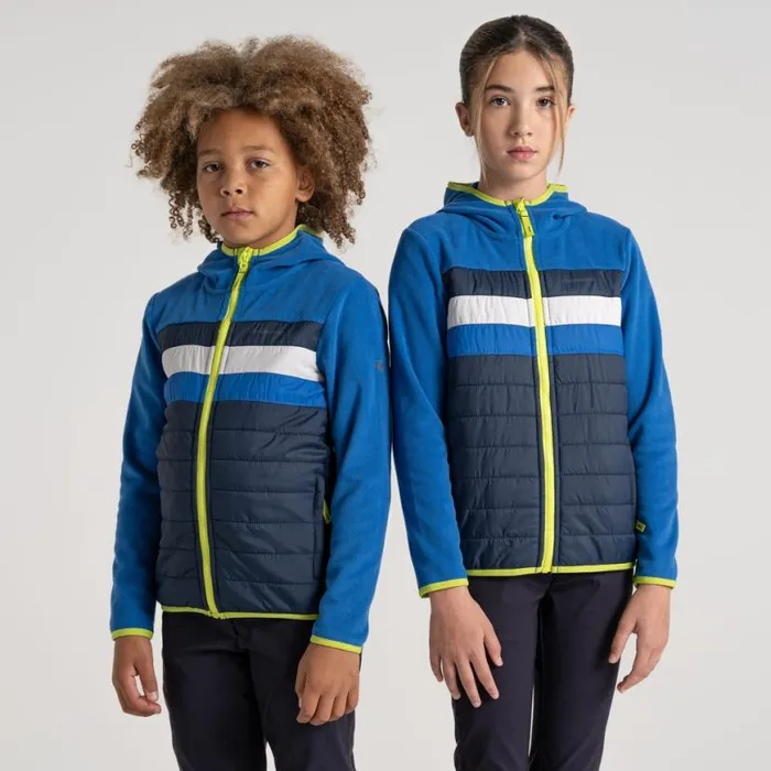 Kids Insulated Jackets Craghoppers Kid039s Brady Hybrid Jacket Bolt Blue Blue Navy