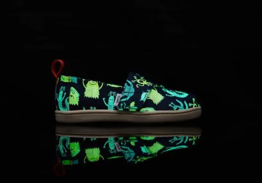 Kids KidsTiny Alpargata Blue Monsters Toddler Shoe Indigo Glow TOMS Alpargatas