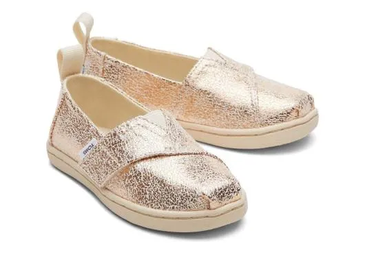 Kids KidsTiny Alpargata Gold Foil Toddler Shoe Gold Foil TOMS Alpargatas
