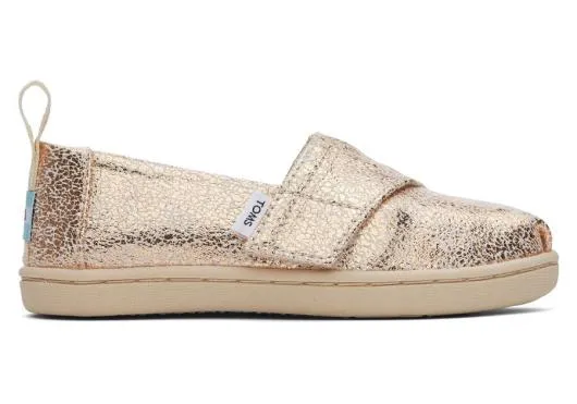 Kids KidsTiny Alpargata Gold Foil Toddler Shoe Gold Foil TOMS Alpargatas