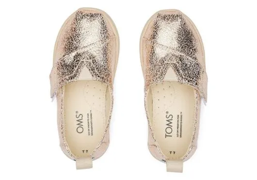 Kids KidsTiny Alpargata Gold Foil Toddler Shoe Gold Foil TOMS Alpargatas