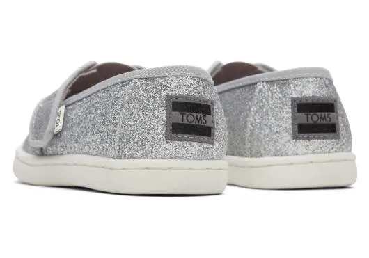 Kids KidsTiny Alpargata Silver Glitter Toddler Shoe Silver Iridescent TOMS Alpargatas