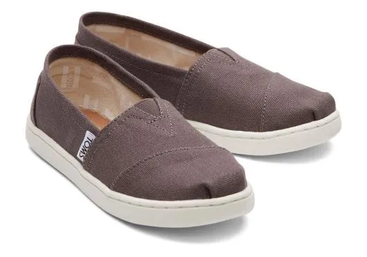 Kids KidsYouth Alpargata Grey Canvas Kids Shoe Ash TOMS Alpargatas