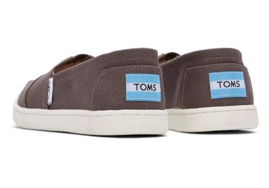 Kids KidsYouth Alpargata Grey Canvas Kids Shoe Ash TOMS Alpargatas