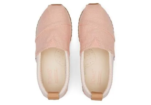 Kids KidsYouth Resident Heritage Canvas Peach TOMS Slip Ons