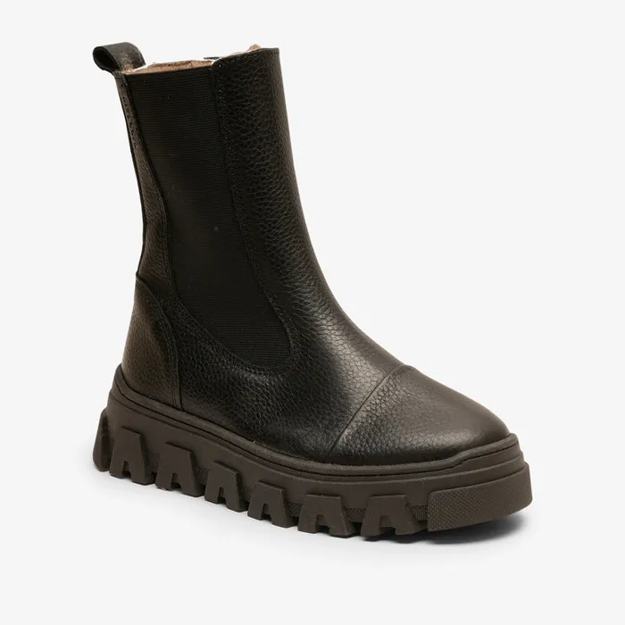 KIDS nilla lamb noir Black Boots bisgaardshoes