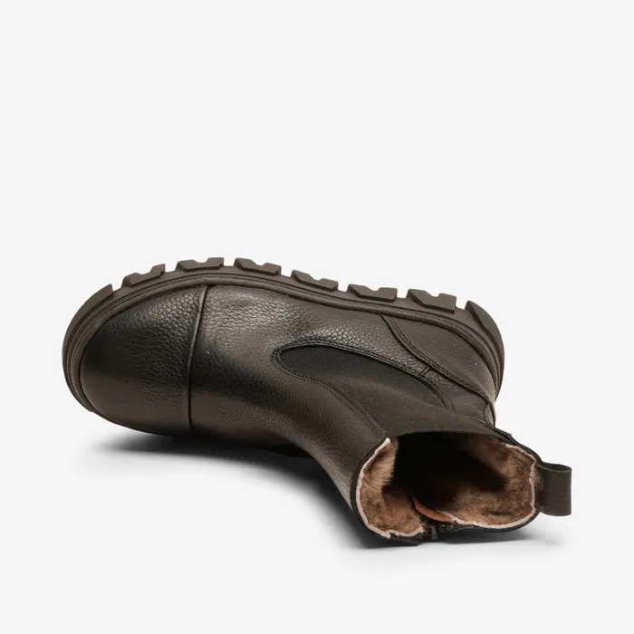 KIDS nilla lamb noir Black Boots bisgaardshoes