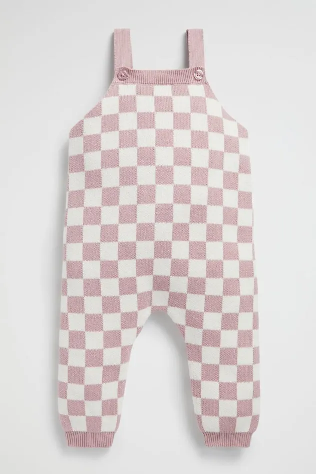 Knitwear and Sweaters Newborn Seed Heritage Grid Check Overall Berry