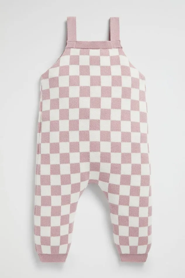 Knitwear and Sweaters Newborn Seed Heritage Grid Check Overall Berry