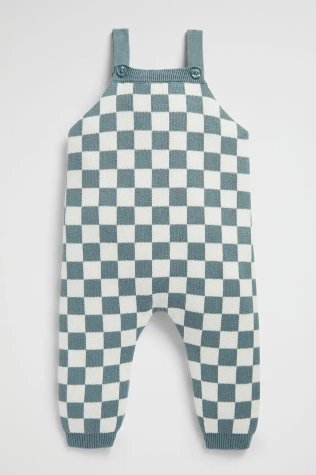 Knitwear and Sweaters Newborn Seed Heritage Grid Check Overall Forest