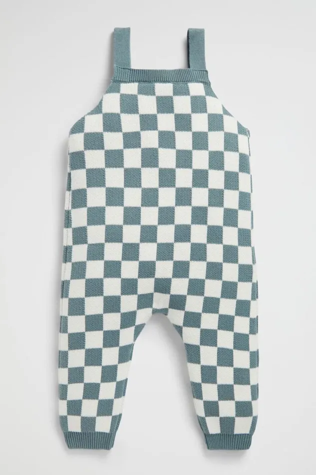 Knitwear and Sweaters Newborn Seed Heritage Grid Check Overall Forest