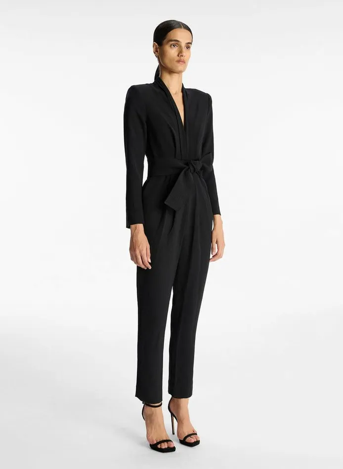 Knitwear Women ALC Kieran Crepe Jumpsuit Black Knitwear Women ALC Kieran Crepe Jumpsuit Black